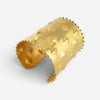 Devon Leigh 18K Yellow Gold Plated Brass Embossed Cuff Bracelet CUFF290-G