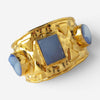 Devon Leigh 18K Yellow Gold Plated Brass Druzy Cuff Bracelet CUFF62-BL