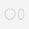 Ina Mar 14K White Gold Diamond Shared Prong Hoop Earrings E1183D-FW-400F - THE SOLIST