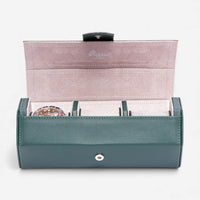 Rapport London Vantage Serpentine Leather Three Watch Roll D137