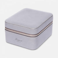 Rapport London Hyde Park Navy Grey Smooth Leather Two Watch Zip Case D264