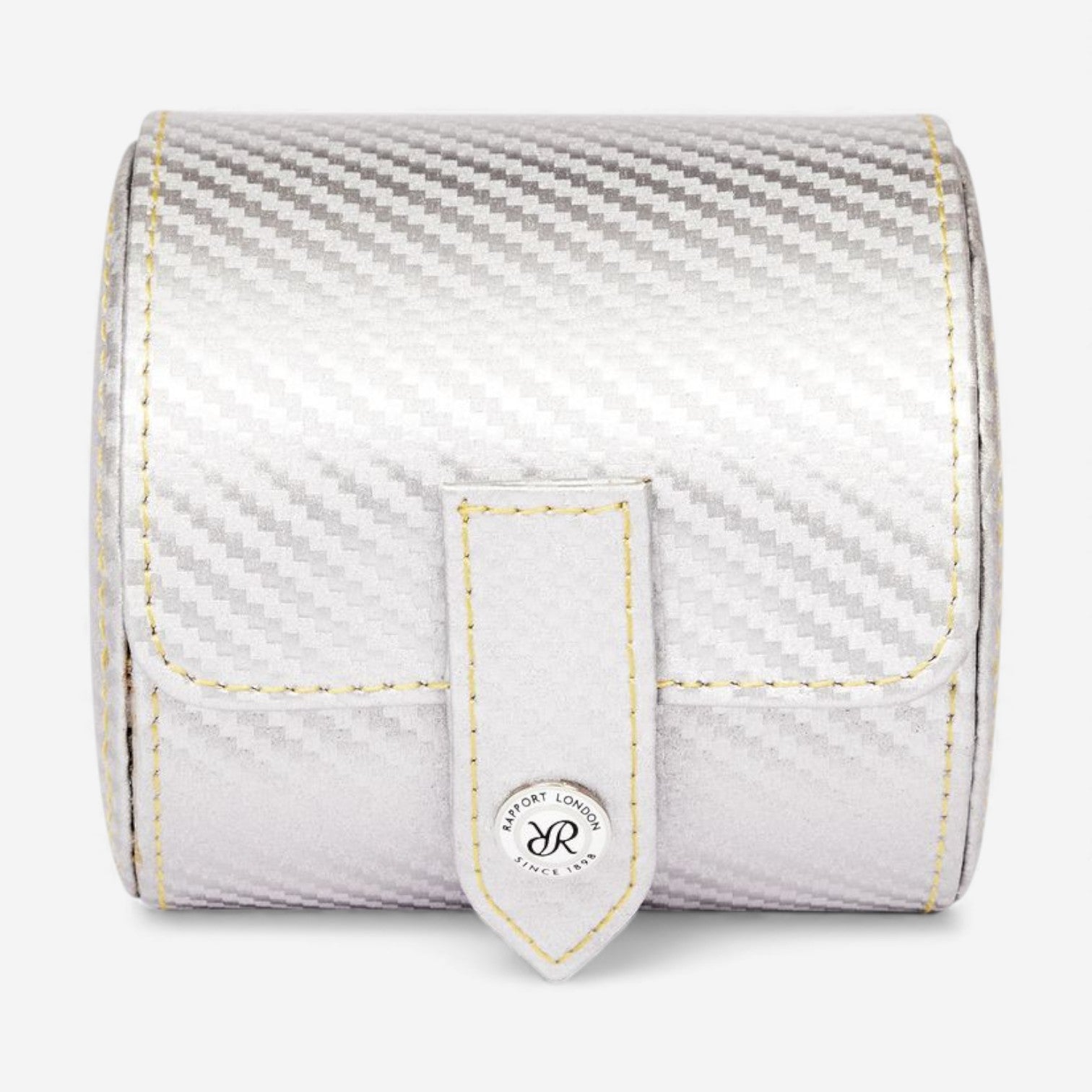 Rapport London Carbon Silver Carbon Fibre Single Watch Roll D351