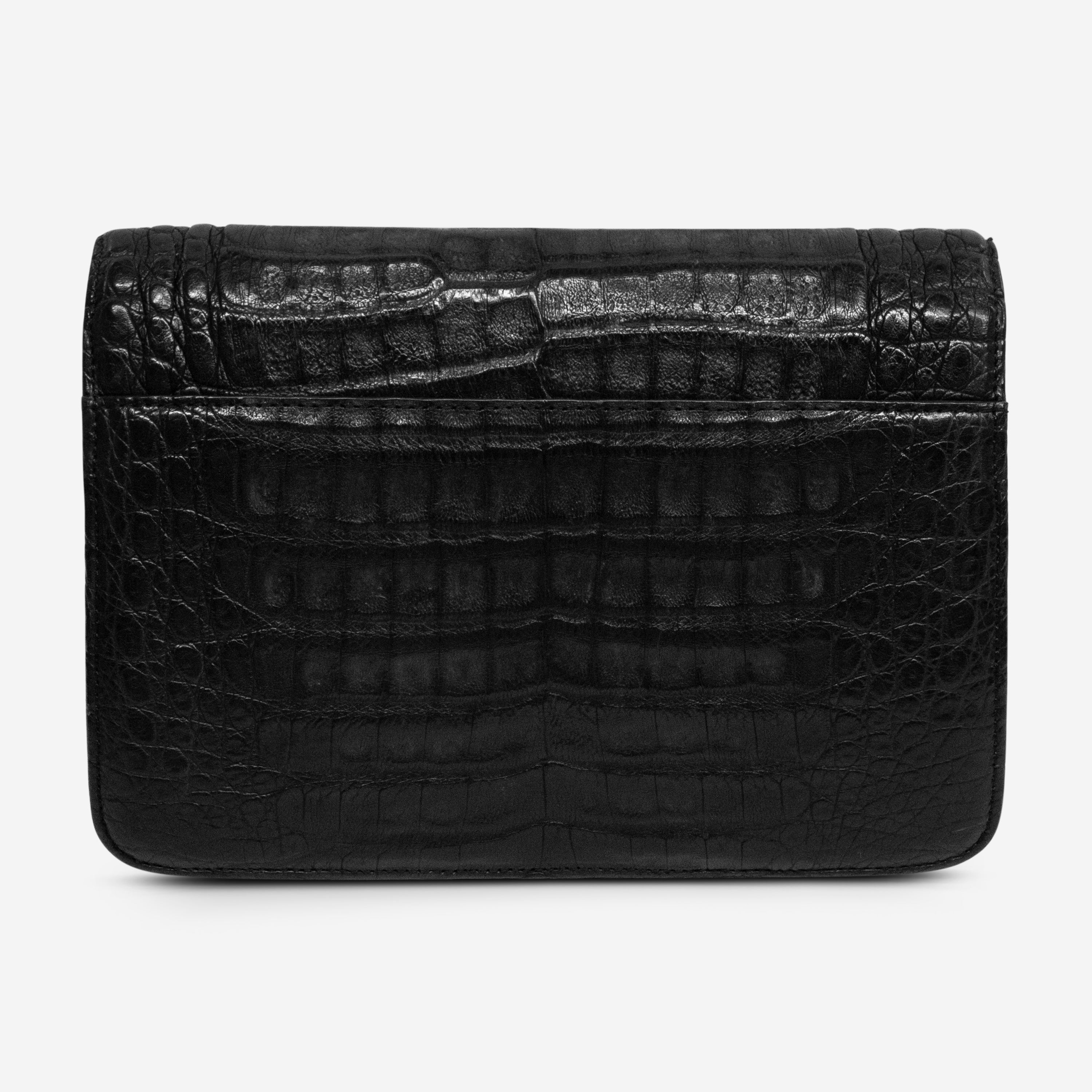Armenta Black Caiman Leather Small Clutch 06944 - THE SOLIST