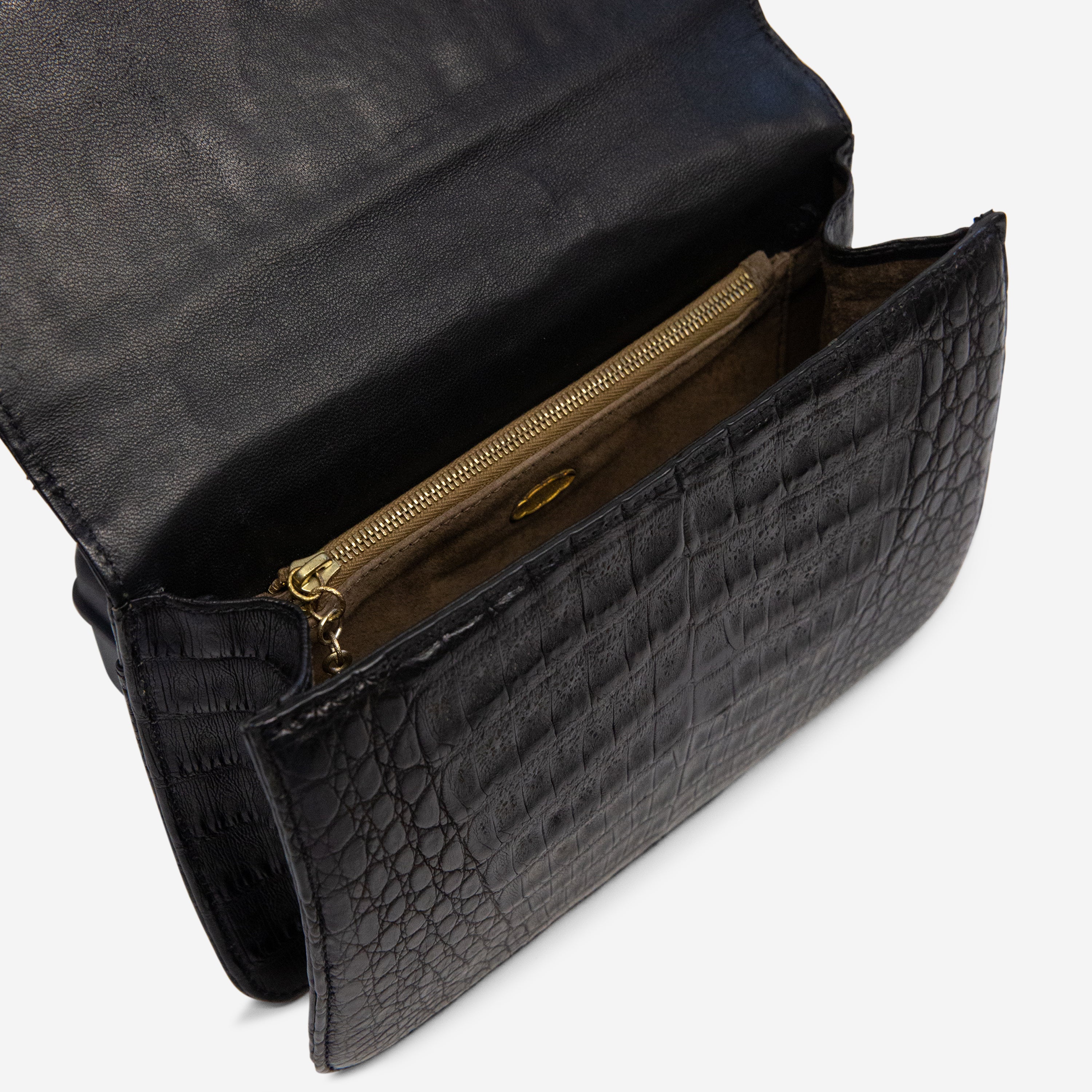 Armenta Black Caiman Leather Small Clutch 06944 - THE SOLIST