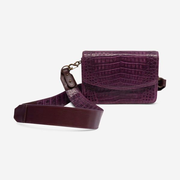 Armenta Purple Caiman Leather Small Clutch 20405 - THE SOLIST