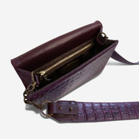 Armenta Purple Caiman Leather Small Clutch 20405 - THE SOLIST