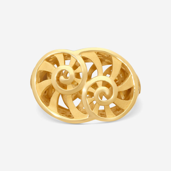 Carrera Y Carrera 18K Yellow Gold Statement Ring Sz. 7.75 DA12350-01