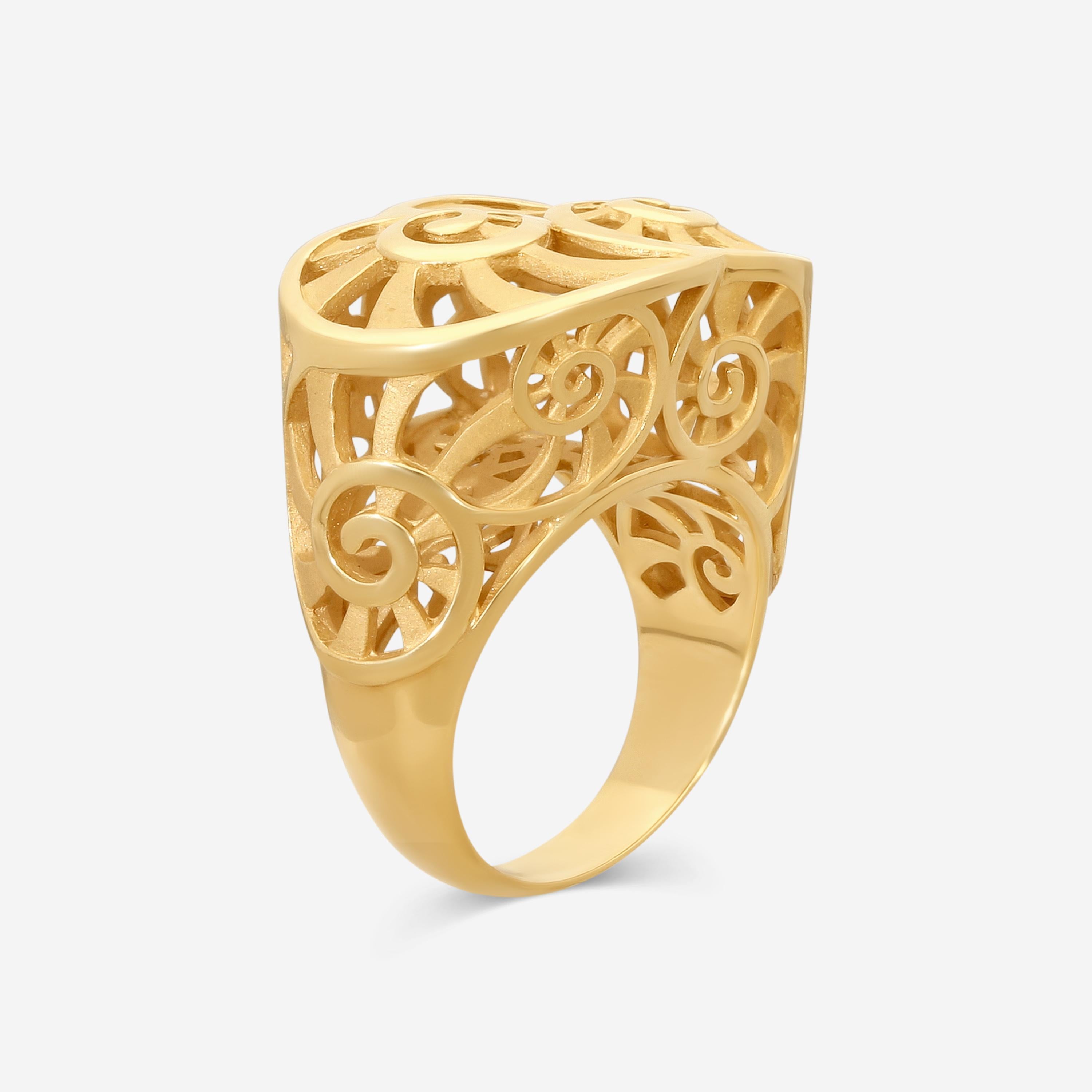 Carrera Y Carrera 18K Yellow Gold Statement Ring Sz. 7.75 DA12350-01