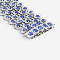 Diana M. Jewels 18K White Gold Sapphire & Diamond Multi-Strand Bracelet DBR2641
