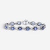 Diana M. Jewels 18K White Gold Sapphire & Diamond Link Bracelet DBR2897