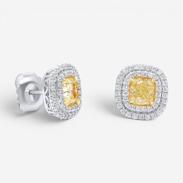 Diana M. Jewels 18K Yellow Gold Diamond Stud Earrings DEA1966