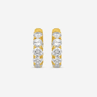 Diana M. Jewels 18K Yellow Gold Diamond Inside-Out Hoop Earrings DEA2301