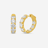 Diana M. Jewels 18K Yellow Gold Diamond Inside-Out Hoop Earrings DEA2301