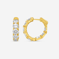 Diana M. Jewels 18K Yellow Gold Diamond Inside-Out Hoop Earrings DEA2301