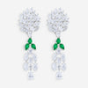 Diana M. Jewels 18K White Gold Emerald & Diamond Chandelier Earrings DEA2419