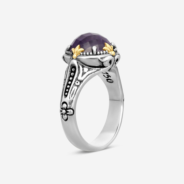 KONSTANTINO – “Gen K 2” Sterling Silver & 18K Yellow Gold, Amethyst Triplet Ring (AT: 10 mm) – DKJ1006-653 S7

Center (AT): 10 mm
Ring Size: 7.0
Width: 0.19 in. - THE SOLIST