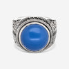 Konstantino Sterling Silver Blue Agate & Black Spinel Ring DKJ479-296