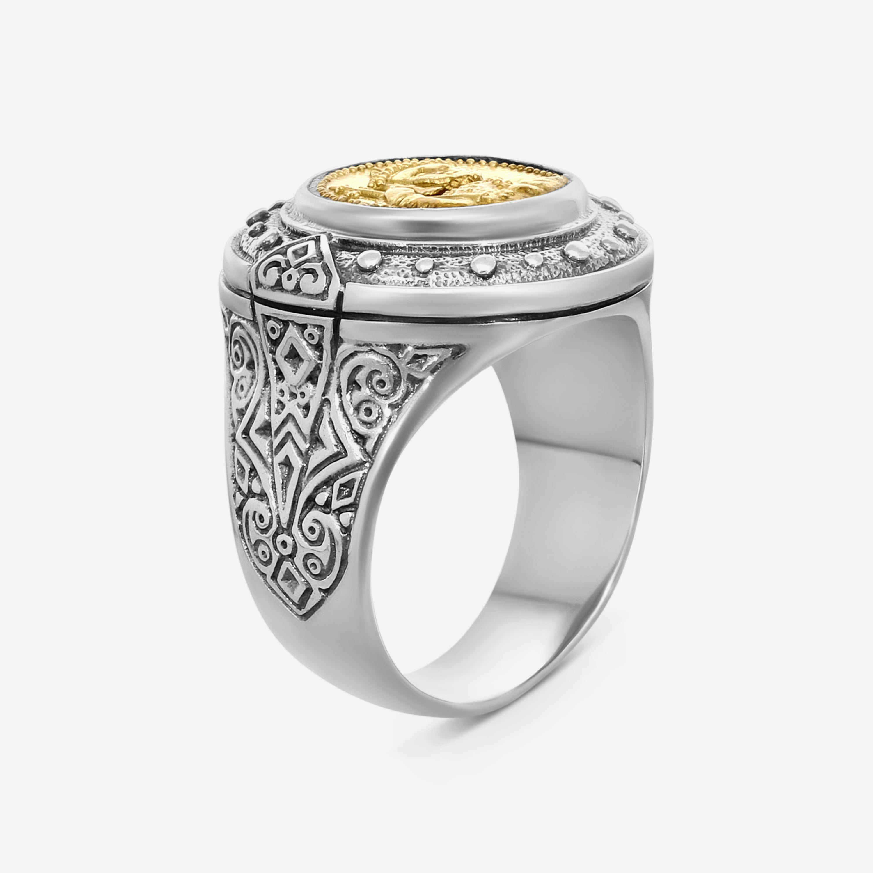 Konstantino Byzantium Sterling Silver & Bronze Ring Sz. 12 DKJ497-300-S12 - THE SOLIST
