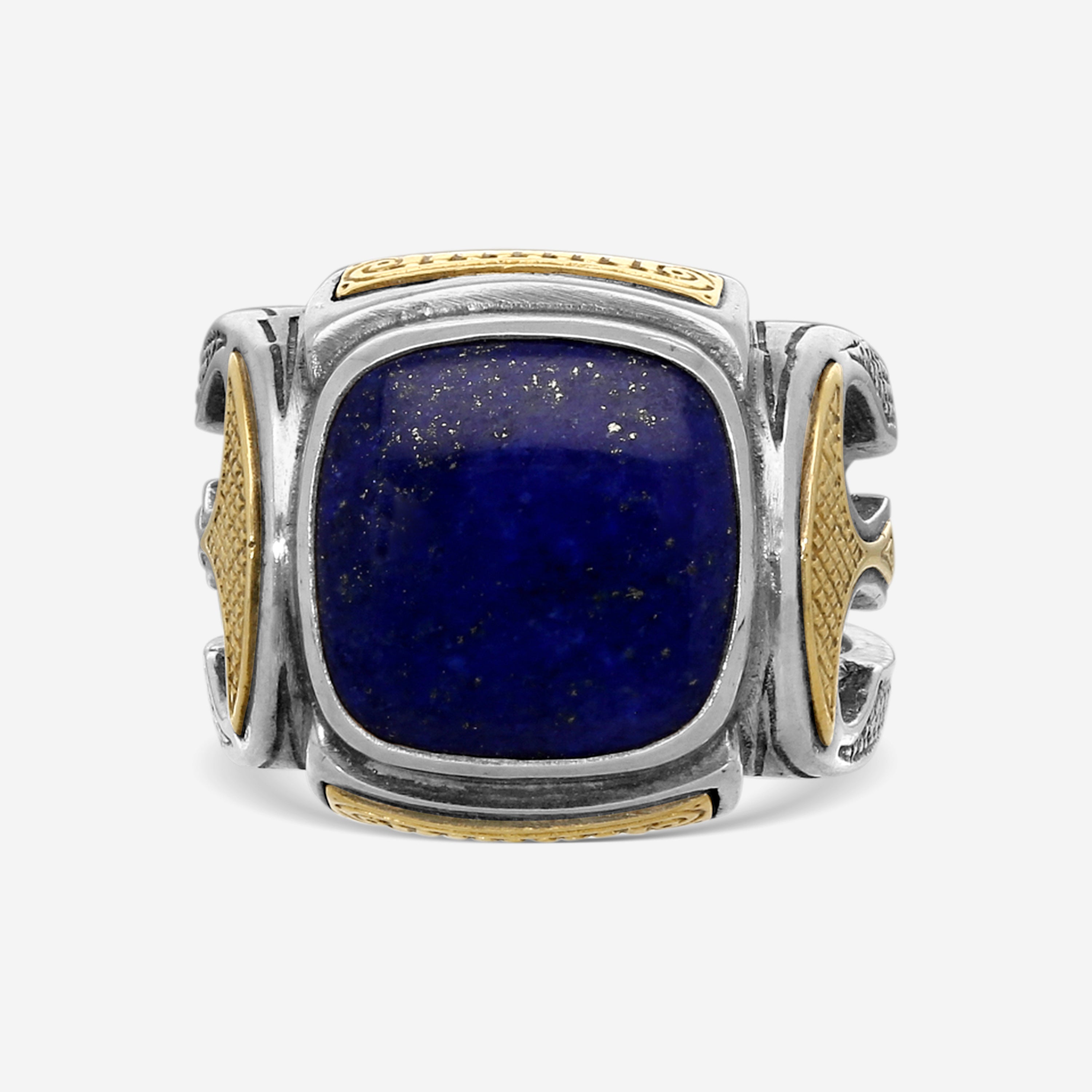 Konstantino Sterling Silver & Bronze Lapis Lazuli Ring Sz. 11 DKJ551-11