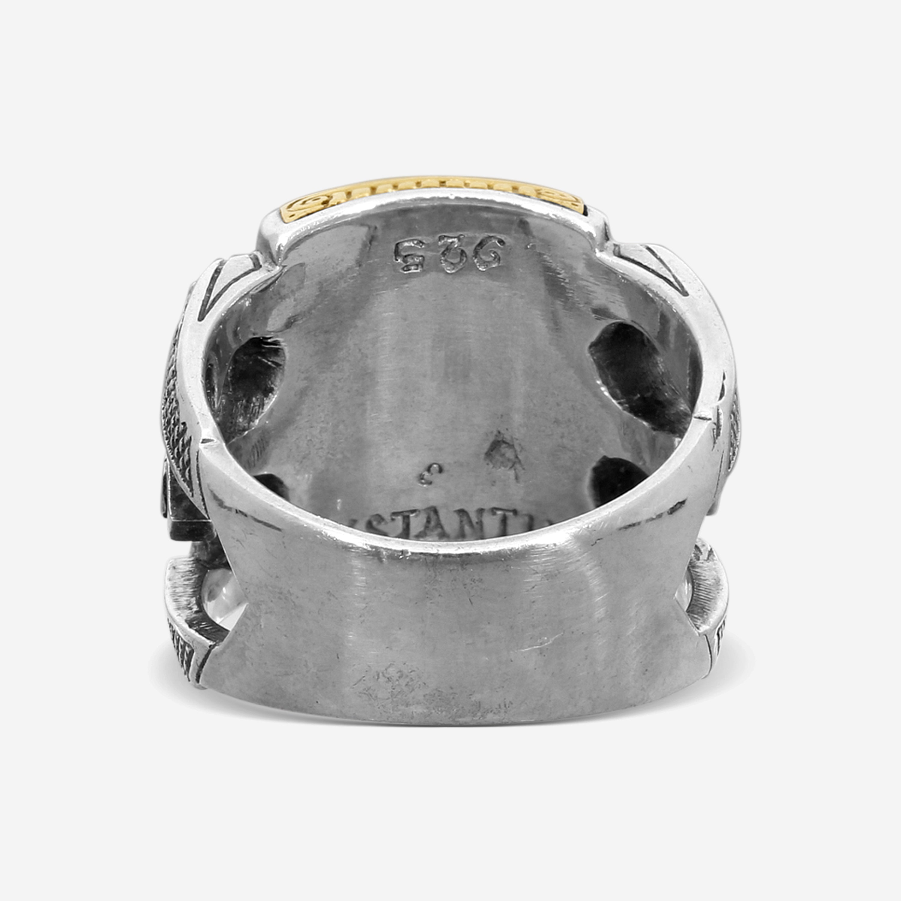 Konstantino Sterling Silver & Bronze Lapis Lazuli Ring Sz. 11 DKJ551-11