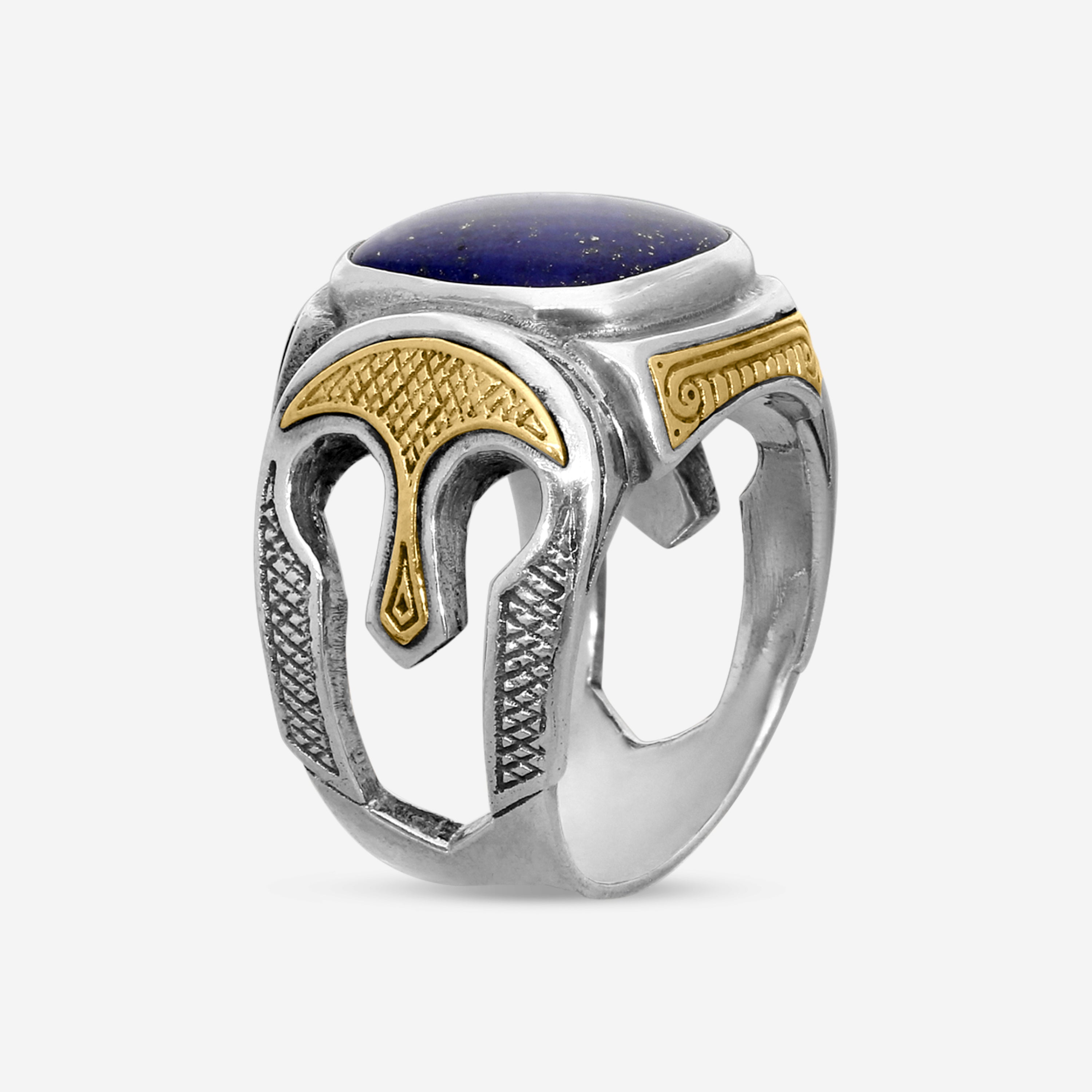 Konstantino Sterling Silver & Bronze Lapis Lazuli Ring Sz. 11 DKJ551-11