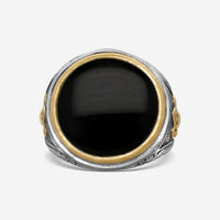Konstantino Onyx Sterling Silver & Bronze Ring Sz. 10 DKJ593-300-120