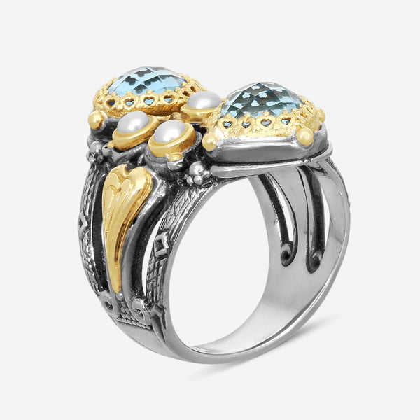 Konstantino Amphitrite Sterling Silver & 18K Yellow Gold Ring Sz. 7.5 DKJ624-347 - THE SOLIST
