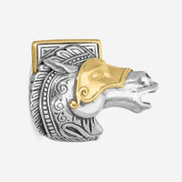 Konstantino Sterling Silver & 18K Yellow Gold Horse Ring Sz. 10 DKJ737-130-109-10