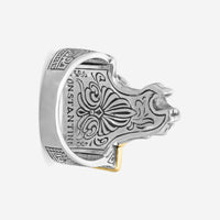 Konstantino Sterling Silver & 18K Yellow Gold Horse Ring Sz. 10 DKJ737-130-109-10