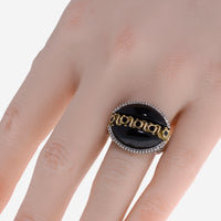 Konstantino 18K Yellow Gold and Sterling Silver and Onyx Ring sz 8 DKJ766-314 - THE SOLIST
