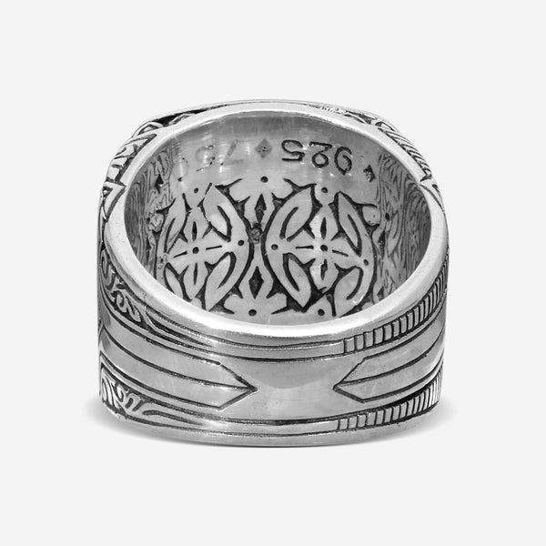 Konstantino Sterling Silver Turquoise Ring Sz. 10.5 DKJ812-131-137