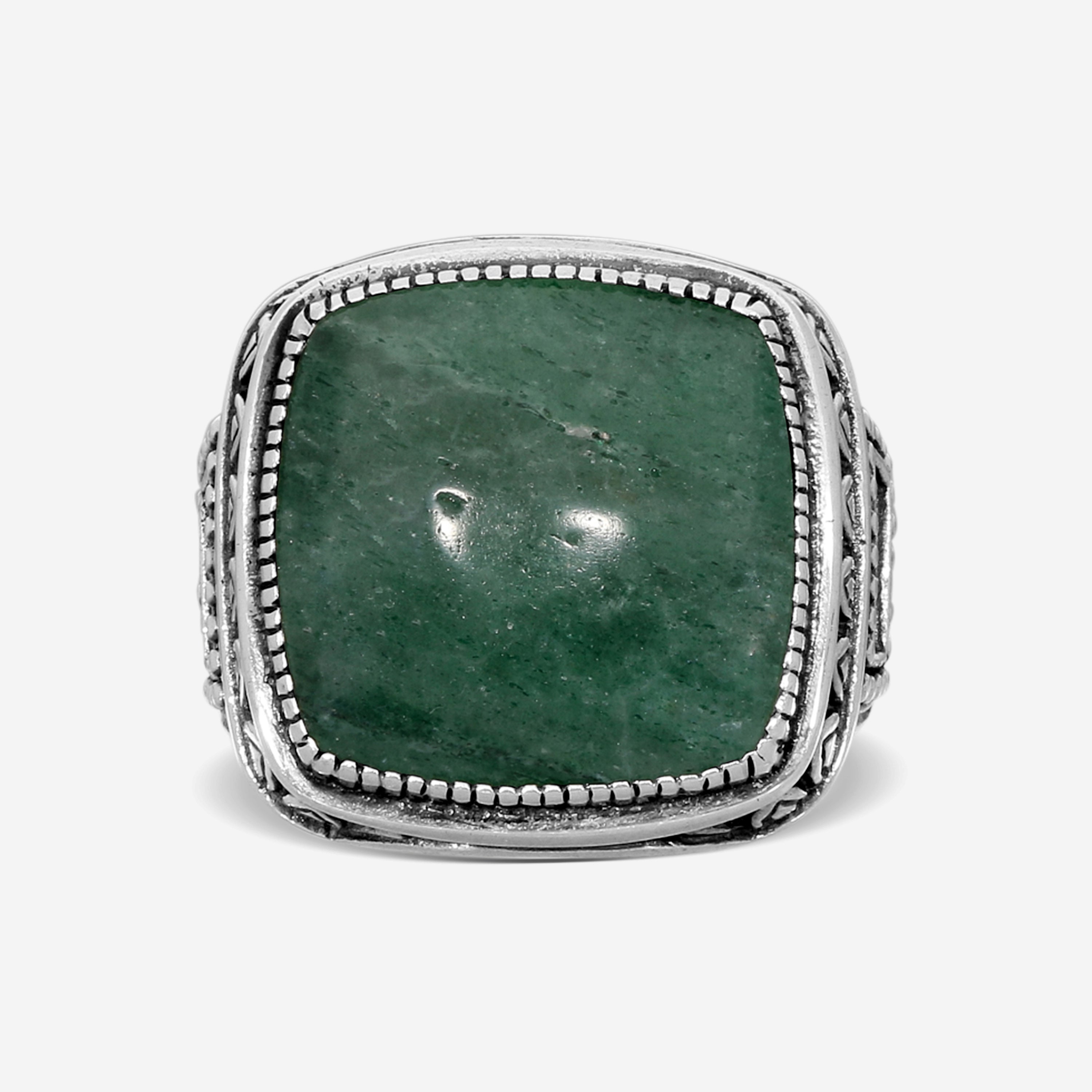 Konstantino Sterling Silver Green Aventurine Ring Sz. 10.5 DKJ814-131-448