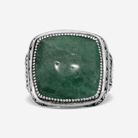 Konstantino Sterling Silver Green Aventurine Ring Sz. 10.5 DKJ814-131-448