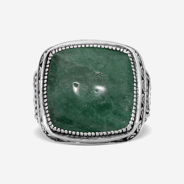 Konstantino Sterling Silver Green Aventurine Ring Sz. 10.5 DKJ814-131-448