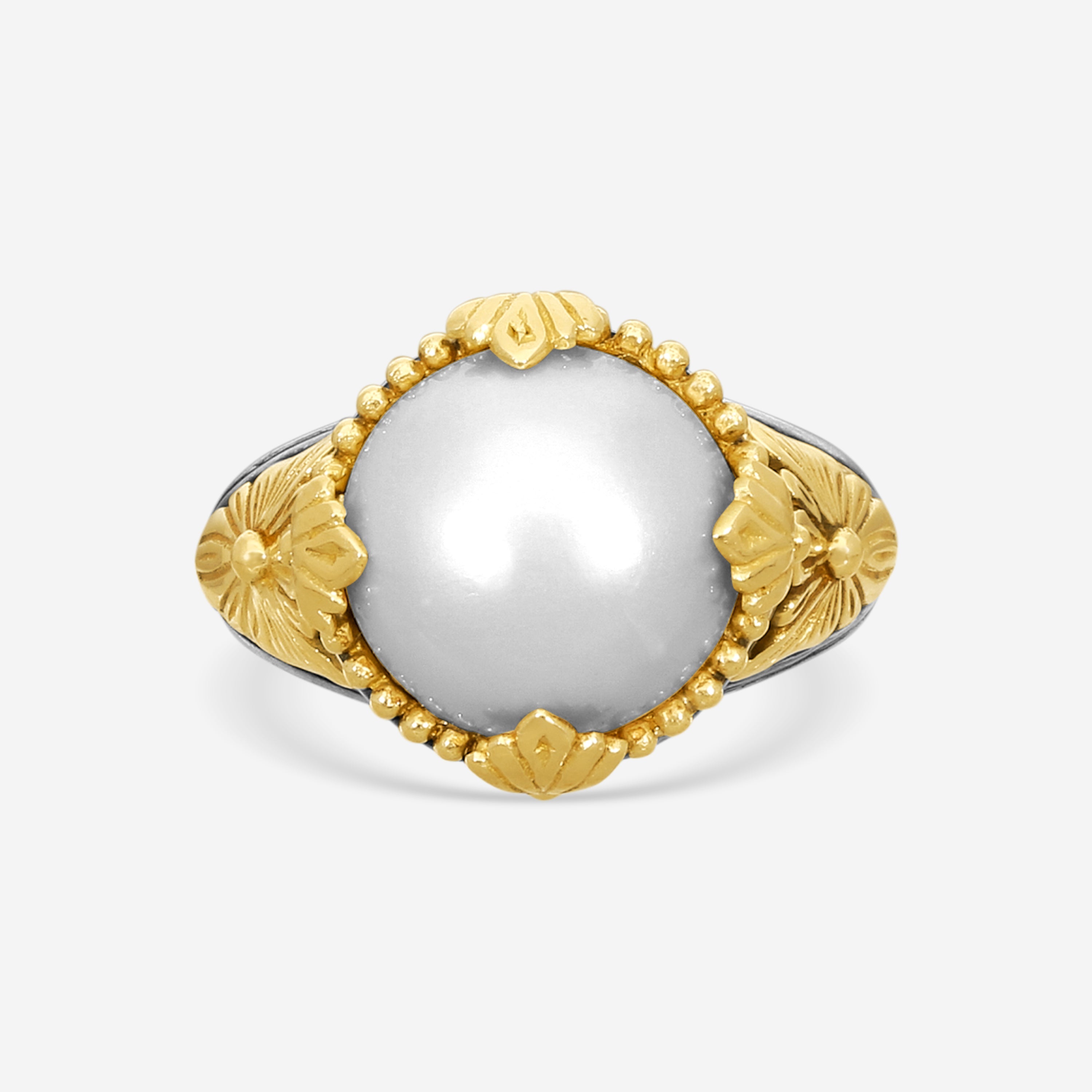 Konstantino Thalia Sterling Silver & 18K Yellow Gold Pearl Ring Sz. 7 DKJ851-122 - THE SOLIST