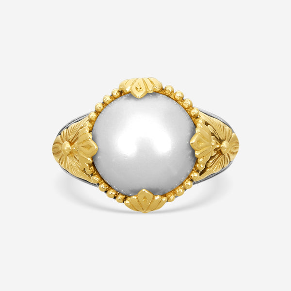 Konstantino Thalia Sterling Silver & 18K Yellow Gold Pearl Ring Sz. 7 DKJ851-122 - THE SOLIST