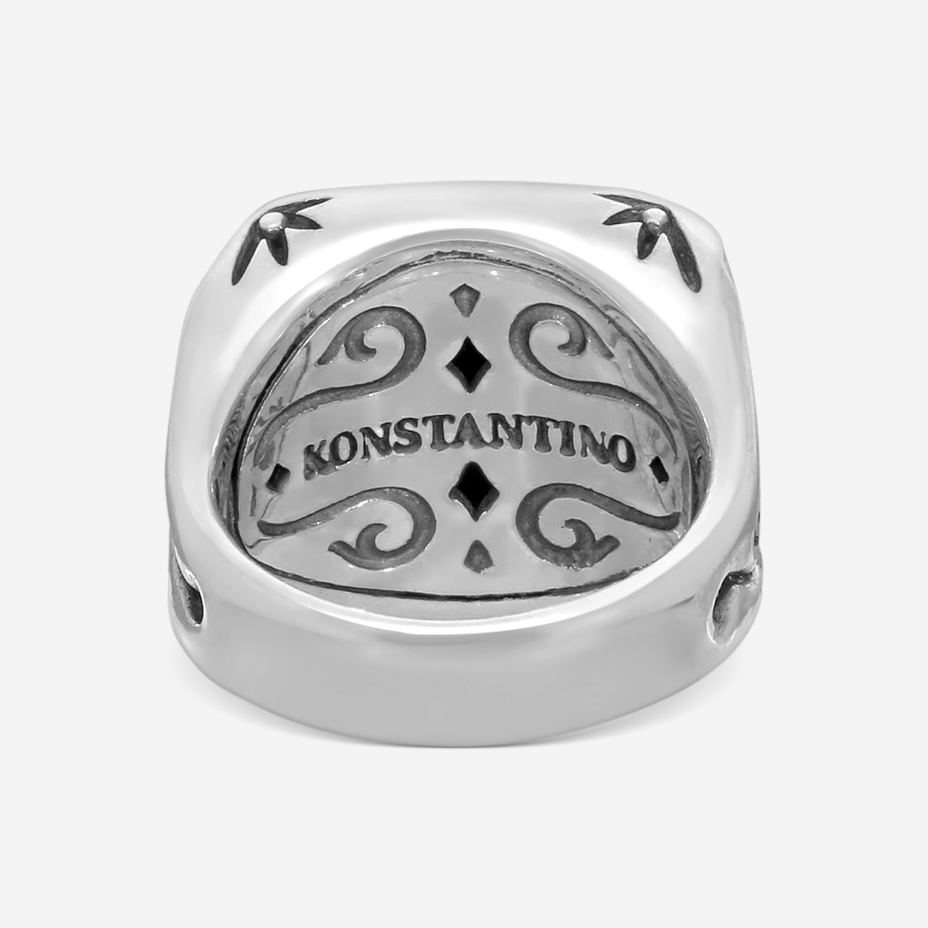Konstantino Angelic Sterling Silver & 18K Yellow Gold London Blue Topaz Ring Sz. 7 DKJ924-298-S7 - THE SOLIST