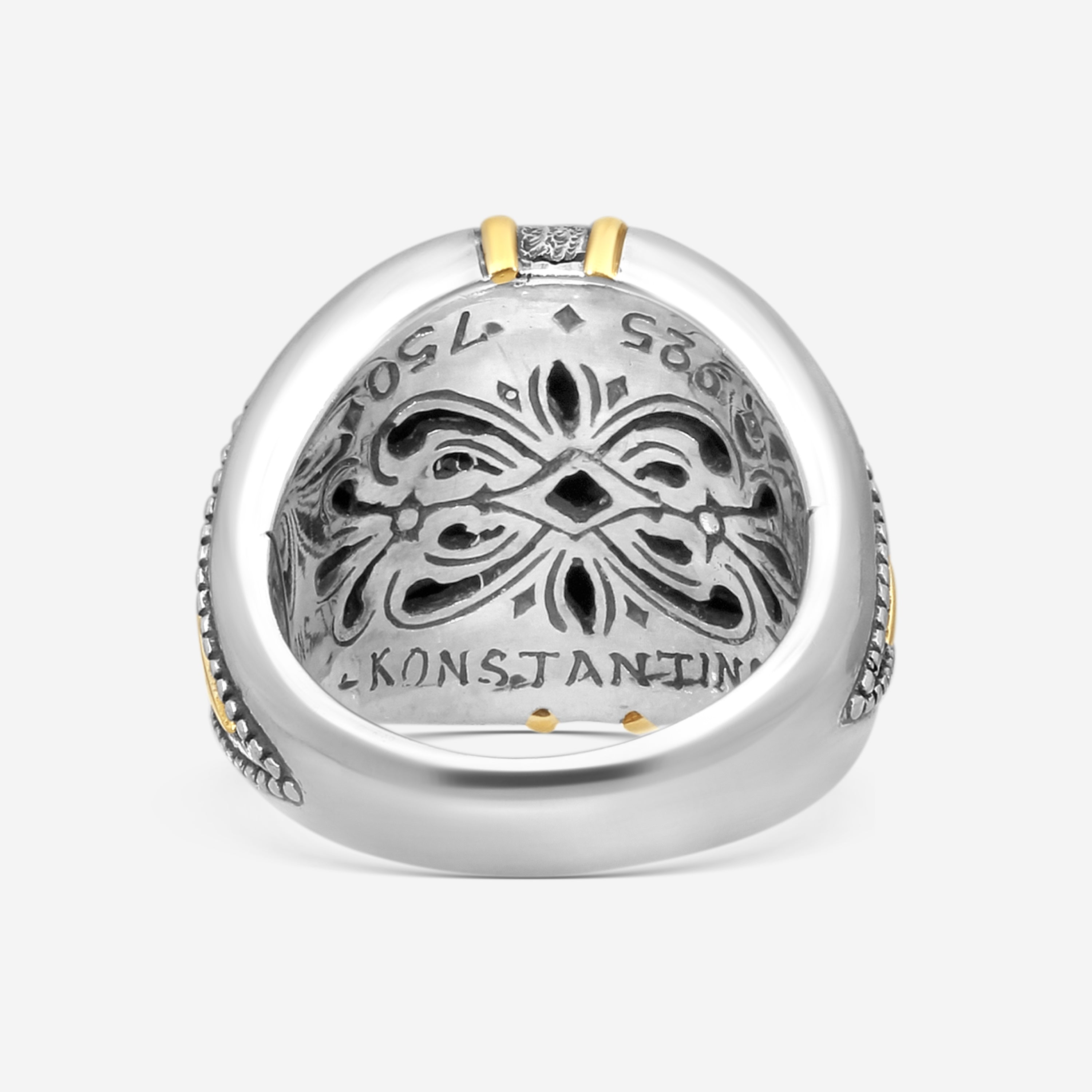 KONSTANTINO – “Angelic” Sterling Silver & 18K Yellow Gold, London Blue Topaz Ring (LBT: 0.0325 ct.) – DKJ928-298 S7

Center (LBT): 0.0325 ct.
Ring Size: 7.0
Width: 0.25 in. - THE SOLIST