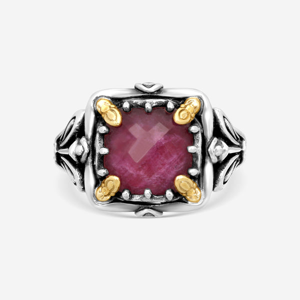 KONSTANTINO – “Gen K” Sterling Silver & 18K Yellow Gold, Ruby Doublet Ring (RD: 9.50 mm) – DKJ936-546 S7

Center (RD): 9.50 mm
Ring Size: 7.0
Width: 0.19 in. - THE SOLIST