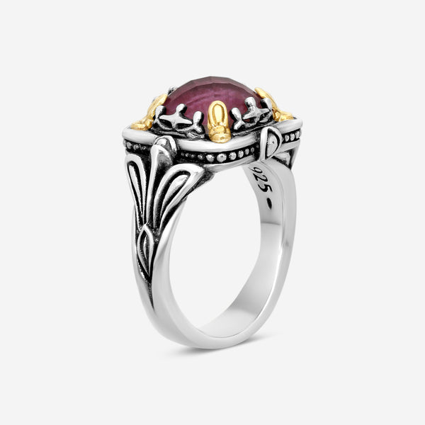 KONSTANTINO – “Gen K” Sterling Silver & 18K Yellow Gold, Ruby Doublet Ring (RD: 9.50 mm) – DKJ936-546 S7

Center (RD): 9.50 mm
Ring Size: 7.0
Width: 0.19 in. - THE SOLIST