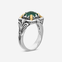KONSTANTINO – “Gen K” Sterling Silver & 18K Yellow Gold, Green Aventurine Doublet Ring (GAD: 9.50 mm) – DKJ936-549 S6

Center (GAD): 9.50 mm
Ring Size: 6.0
Width: 0.19 in. - THE SOLIST