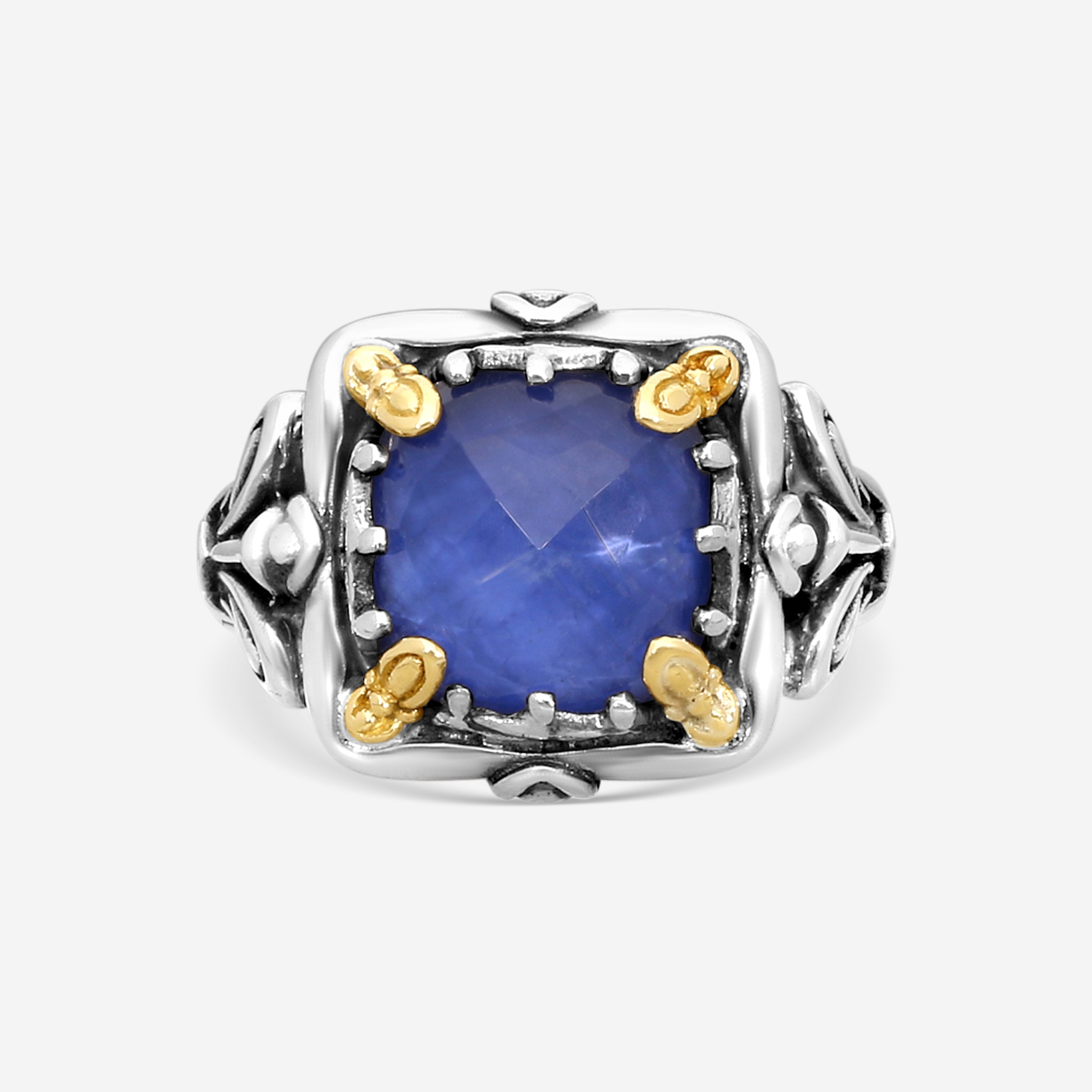 KONSTANTINO – “Gen K” Sterling Silver & 18K Yellow Gold, Sodalite Doublet Ring (SD: 9.50 mm) – DKJ936-562 S6

Center (SD): 9.50 mm
Ring Size: 6.0
Width: 0.19 in. - THE SOLIST