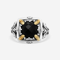 Konstantino Gen K Sterling Silver & 18K Yellow Gold Onyx Ring Sz. 7 DKJ936-120-S7 - THE SOLIST