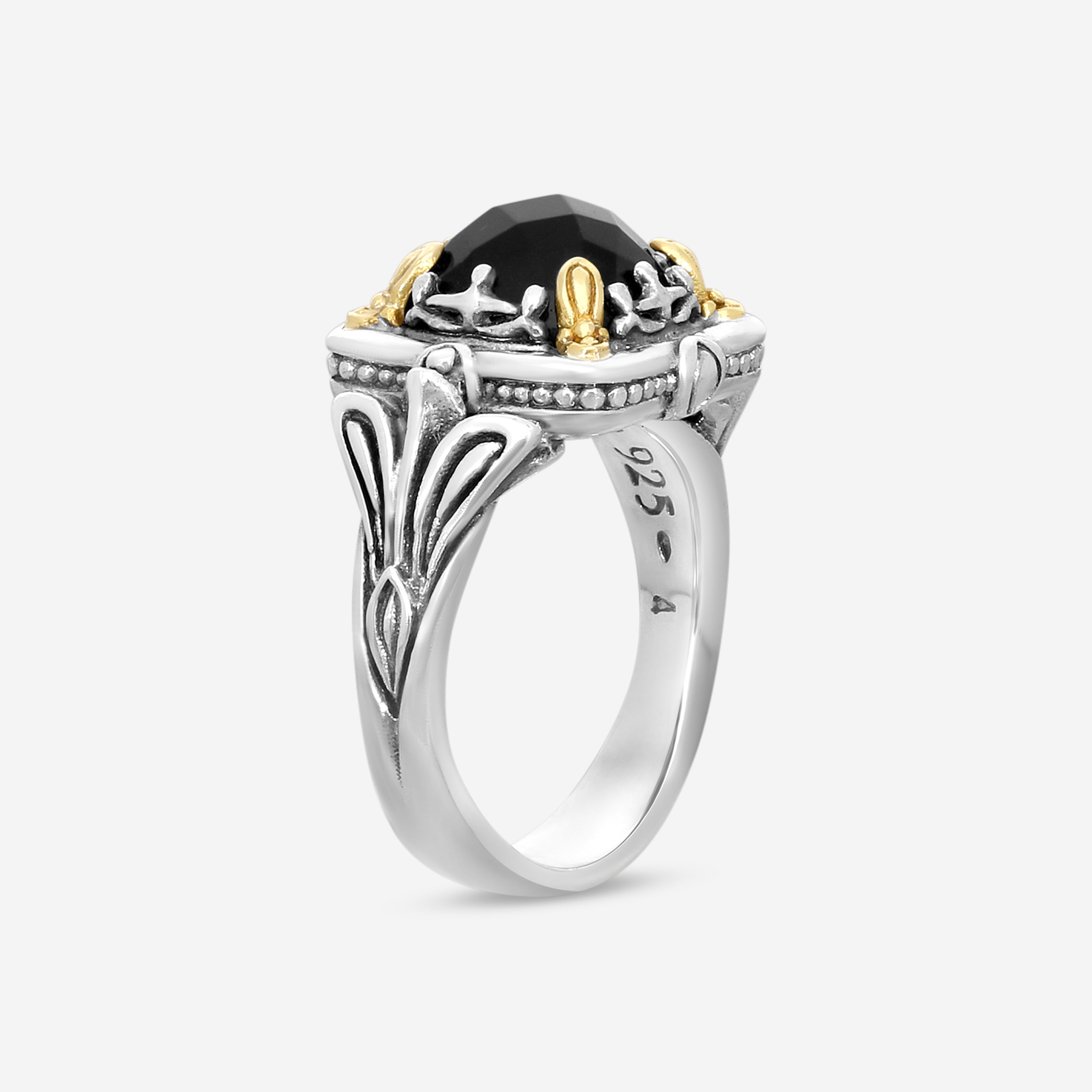 Konstantino Gen K Sterling Silver & 18K Yellow Gold Onyx Ring Sz. 7 DKJ936-120-S7 - THE SOLIST