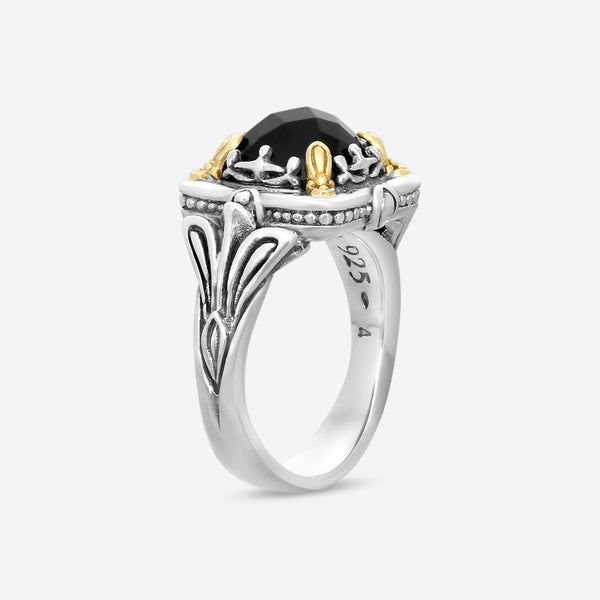 Konstantino Gen K Sterling Silver & 18K Yellow Gold Onyx Ring Sz. 7 DKJ936-120-S7 - THE SOLIST