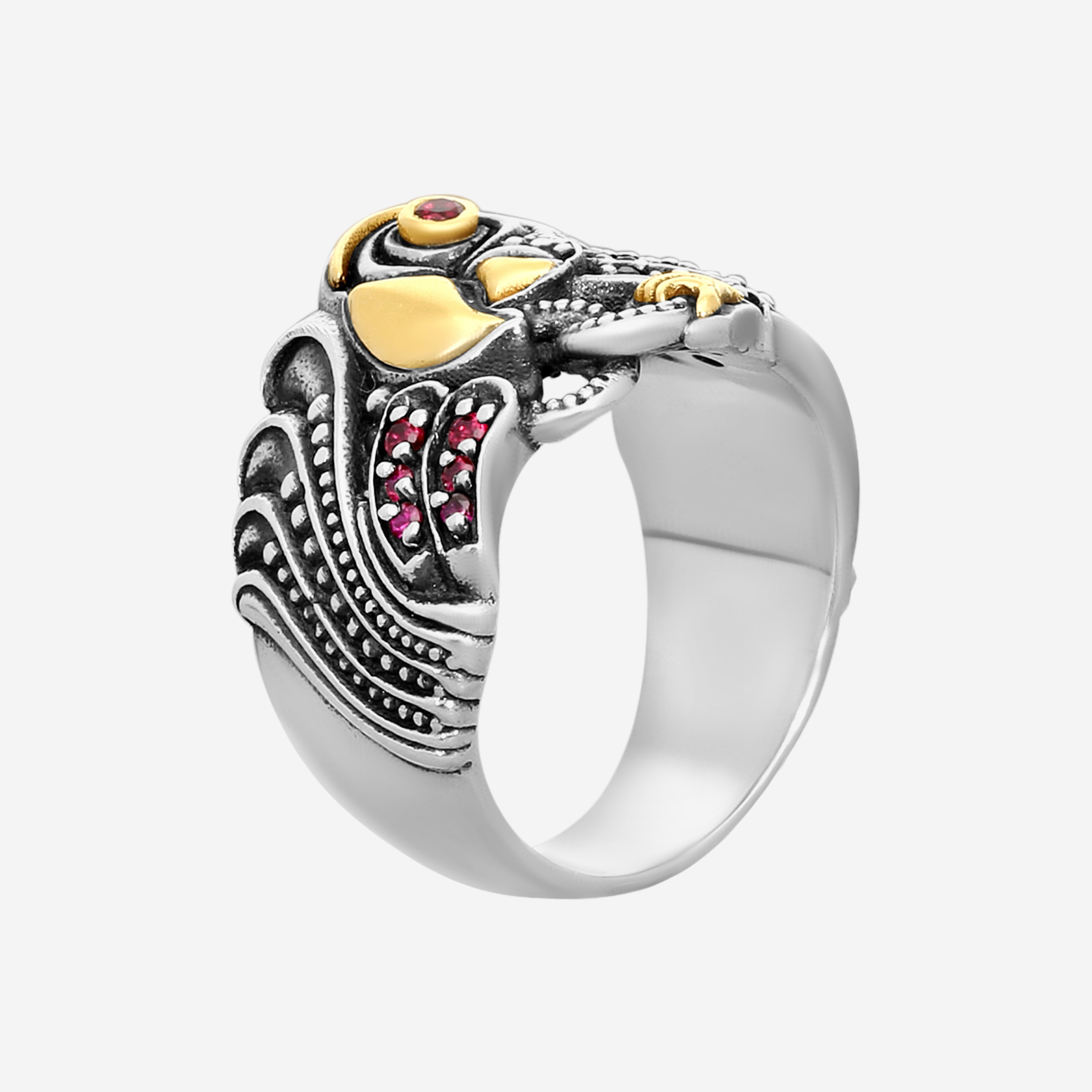 Konstantino Paradise Sterling Silver & 18K Yellow Gold Corundum Ring Sz. 7 DKJ944-545-S7 - THE SOLIST