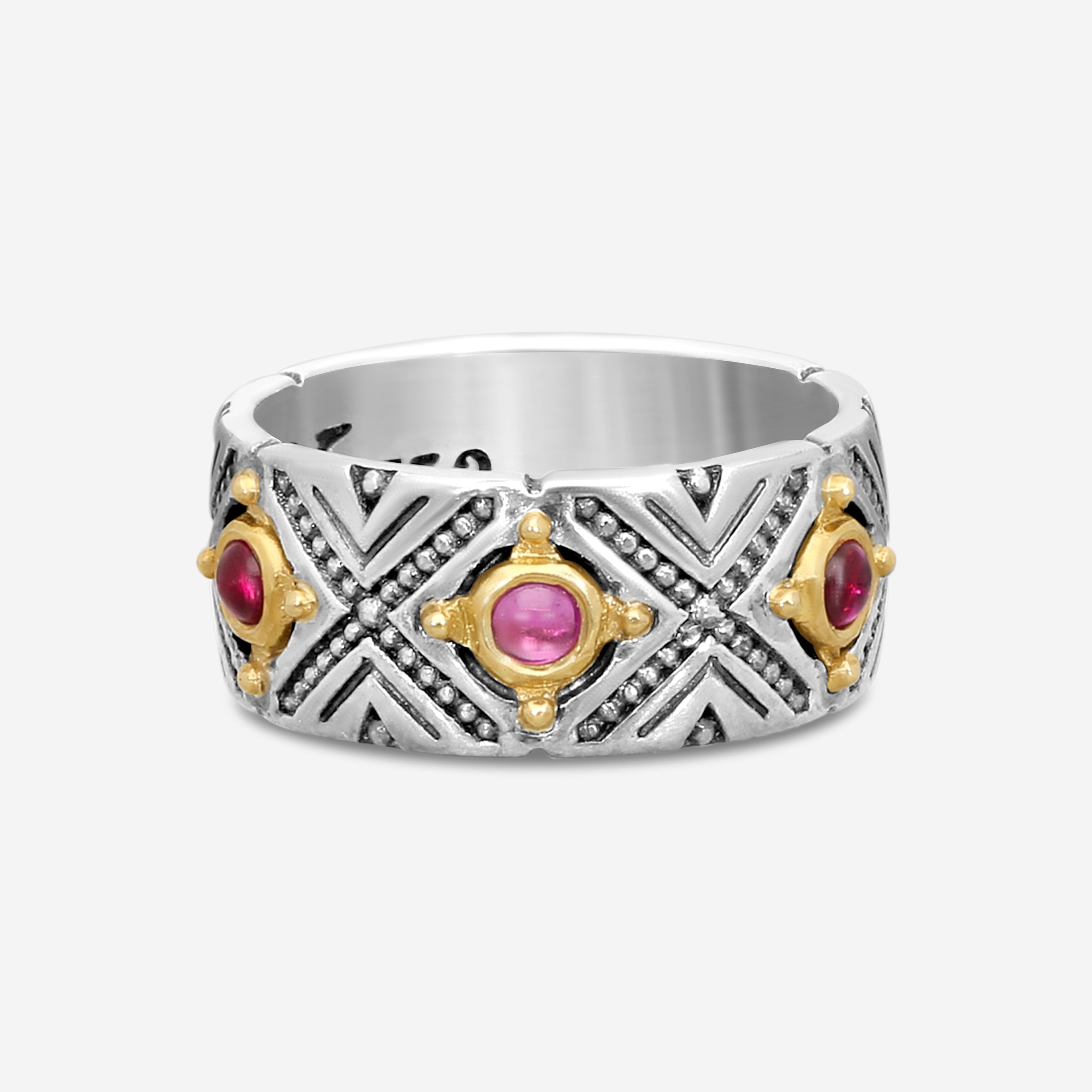 KONSTANTINO – “Dome” Sterling Silver & 18K Yellow Gold, Corundum Ring (COR: 3 mm) – DKJ974-538 S7

Center (COR): 3 mm
Ring Size: 7.0
Width: 0.38 in. - THE SOLIST