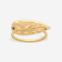 Suzanne Kalan 18K Yellow Gold Diamond & Pink Opal Ring Sz. 6.5 DKR541-YGPO6.5