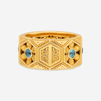 Konstantino Melissa 18K Yellow Gold, Blue Topaz Starlite Ring  DMK01117-18KT-428 - THE SOLIST