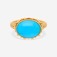 Konstantino Limited 18K Yellow Gold and Turquoise Ring DMK01121-18KT-470